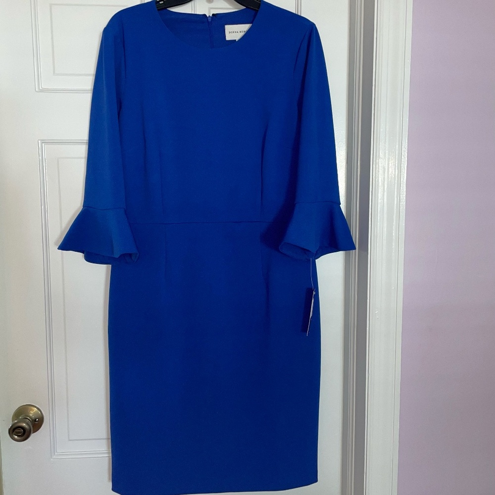 Donna Morgan Size 14 Blue Knee Length Dress! New with tags!